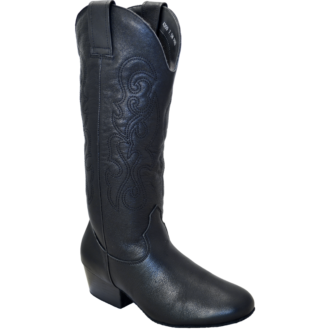 Ultimate - Women's Pro Country Boot - Black Leather - Zipper