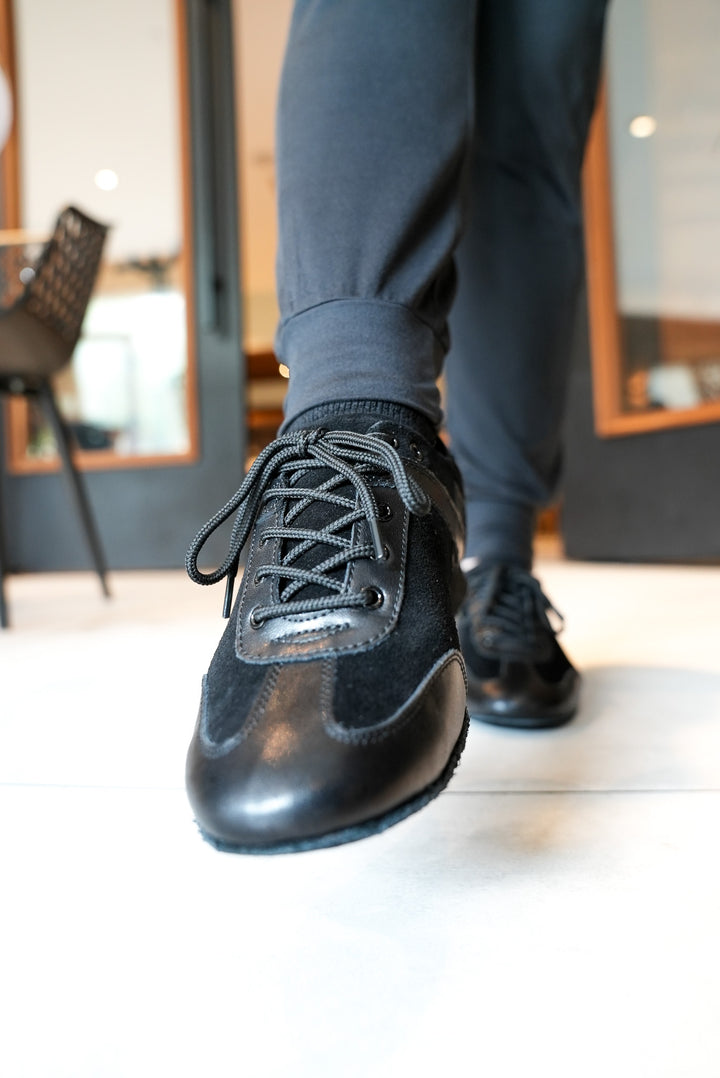 Ultimate Hybrid Dance Shoe (Unisex) - Black Leather / Black Suede