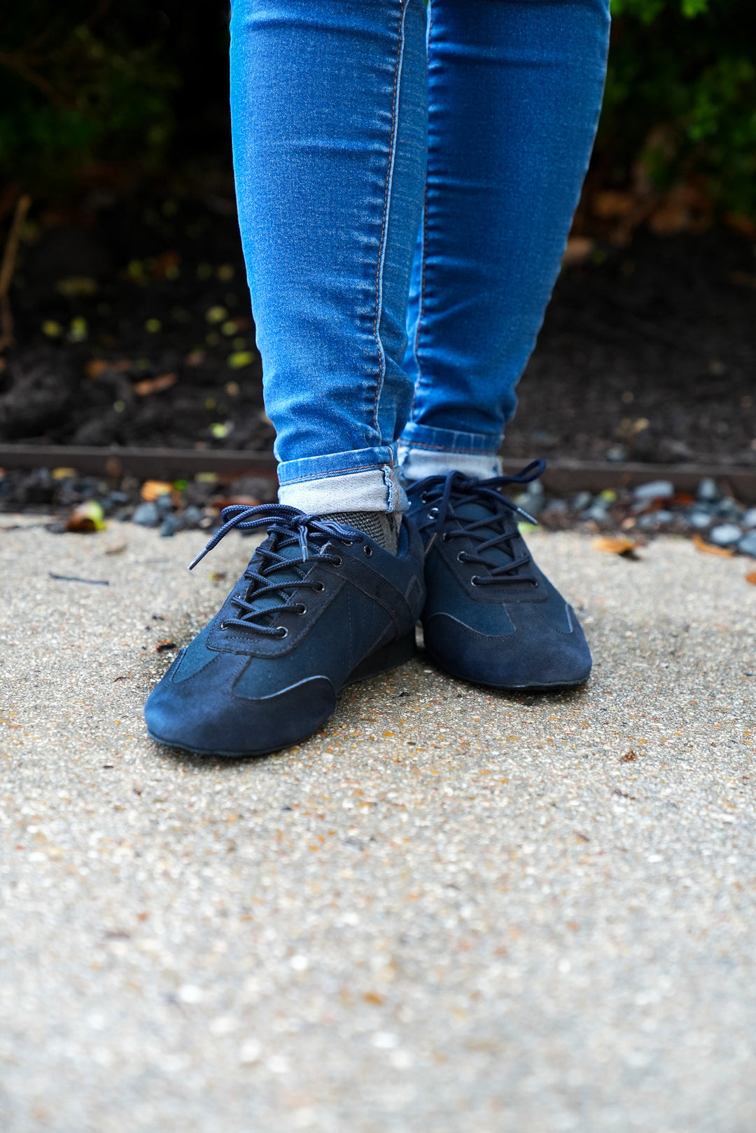 Ultimate Hybrid Dance Shoe (Unisex) - Dark Blue Suede