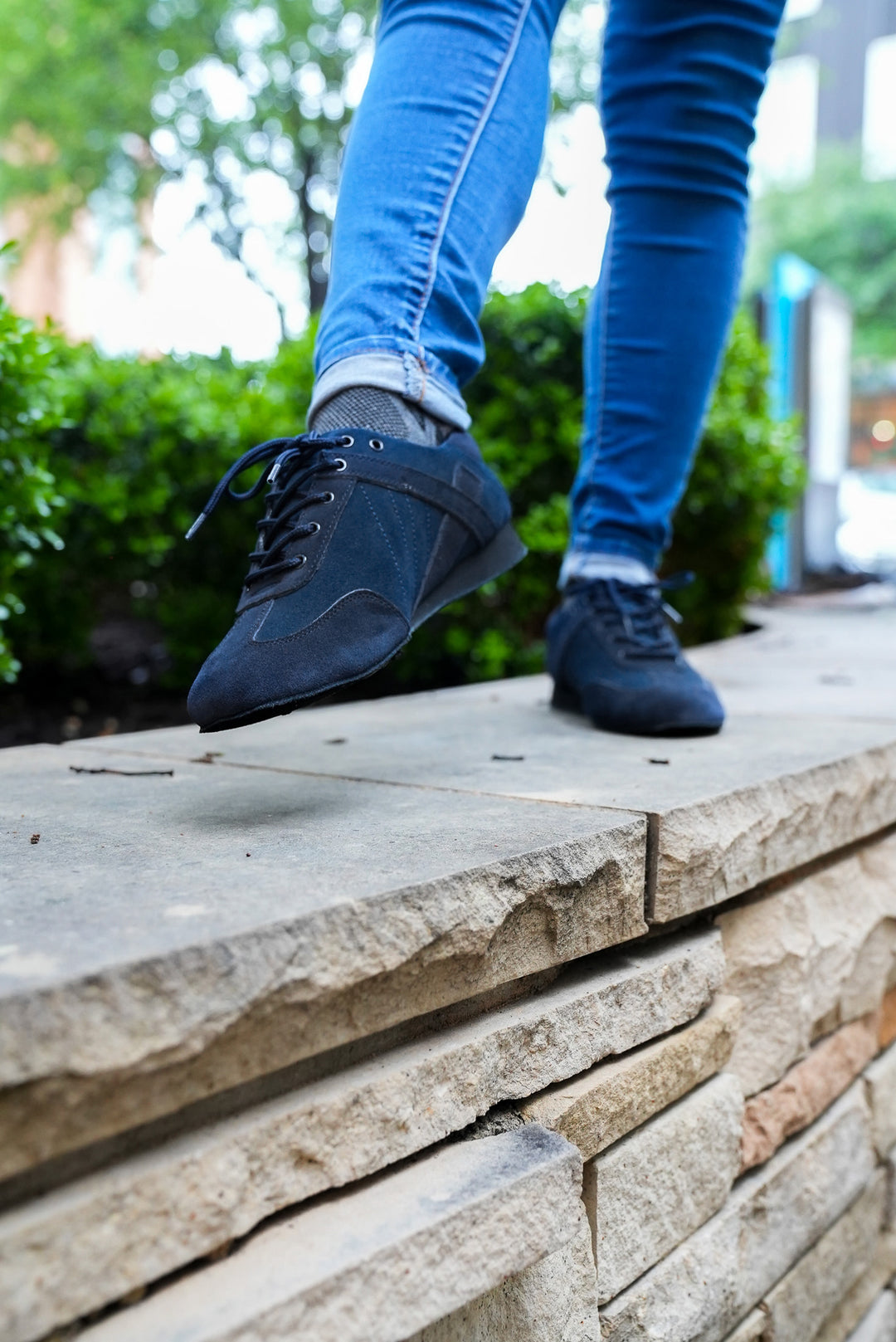 Ultimate Hybrid Dance Shoe (Unisex) - Dark Blue Suede