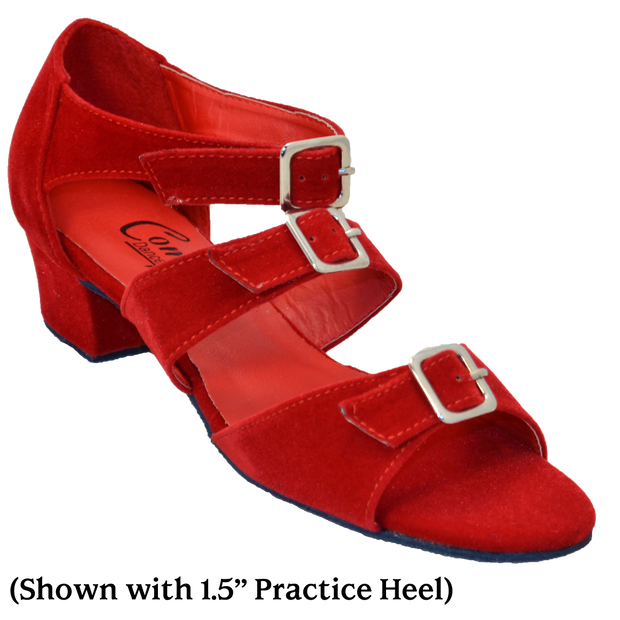 Comfort Triple Buckle - Red Nubuck