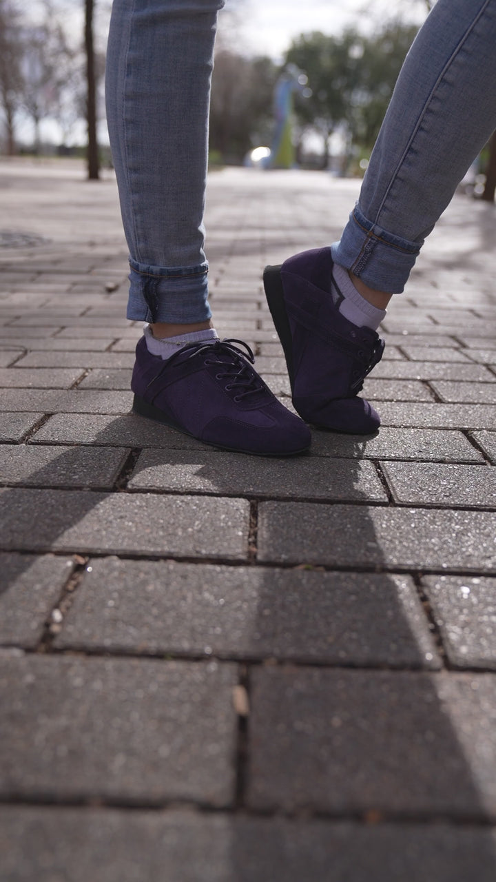 Ultimate Hybrid Dance Shoe (Unisex) - Purple Suede