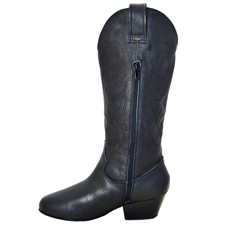 Ultimate - Women's Pro Country Boot - Black Leather - Zipper