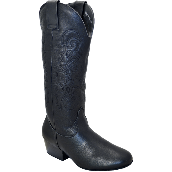 Ultimate - Women's Pro Country Boot - Black Leather - Zipper