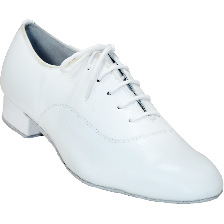 Comfort Balmoral - White Leather - Low Heel