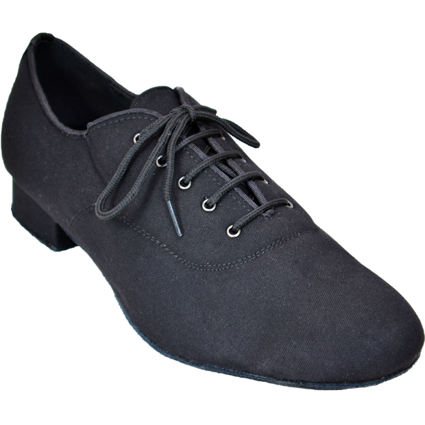 Comfort Balmoral - Black Lycra - Low Heel