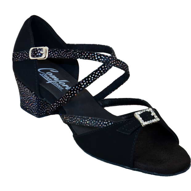 Comfort Single Buckle - Black Nubuck / Black Red Dot Nubuck