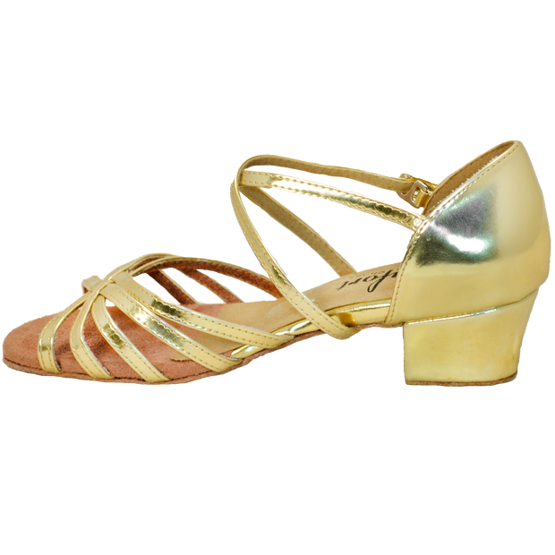 Comfort Strappy - Shiny Gold Leather