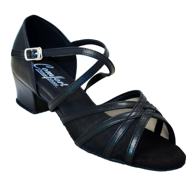 Comfort Strappy Mesh - Black Leather