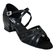 Comfort Strappy Mesh - Black Leather / Black Flower Mesh