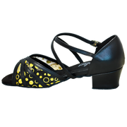 Comfort Strappy Mesh - Black Leather / Black Gold Design Mesh