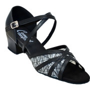 Comfort Strappy Mesh - Black Leather / Black Silver Mesh