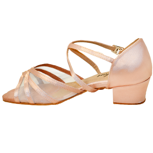 Comfort Strappy Mesh - Light Tan Satin