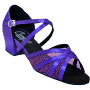 Comfort Strappy Mesh - Purple Satin / Purple Dot Mesh