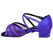 Comfort Strappy Mesh - Purple Satin / Purple Dot Mesh