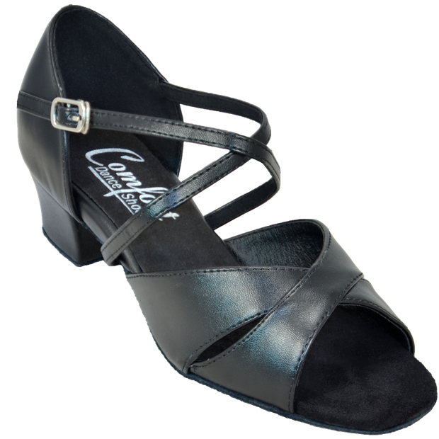 Comfort Wide Cross - Black Leather