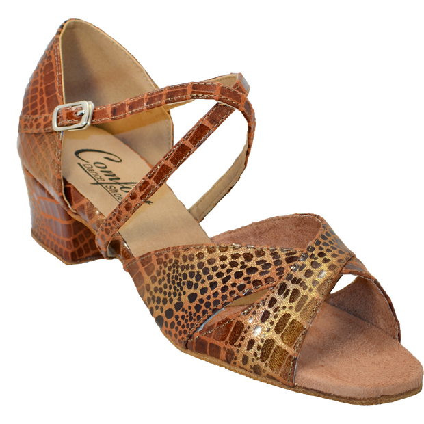 Comfort Wide Cross - Brown Croc