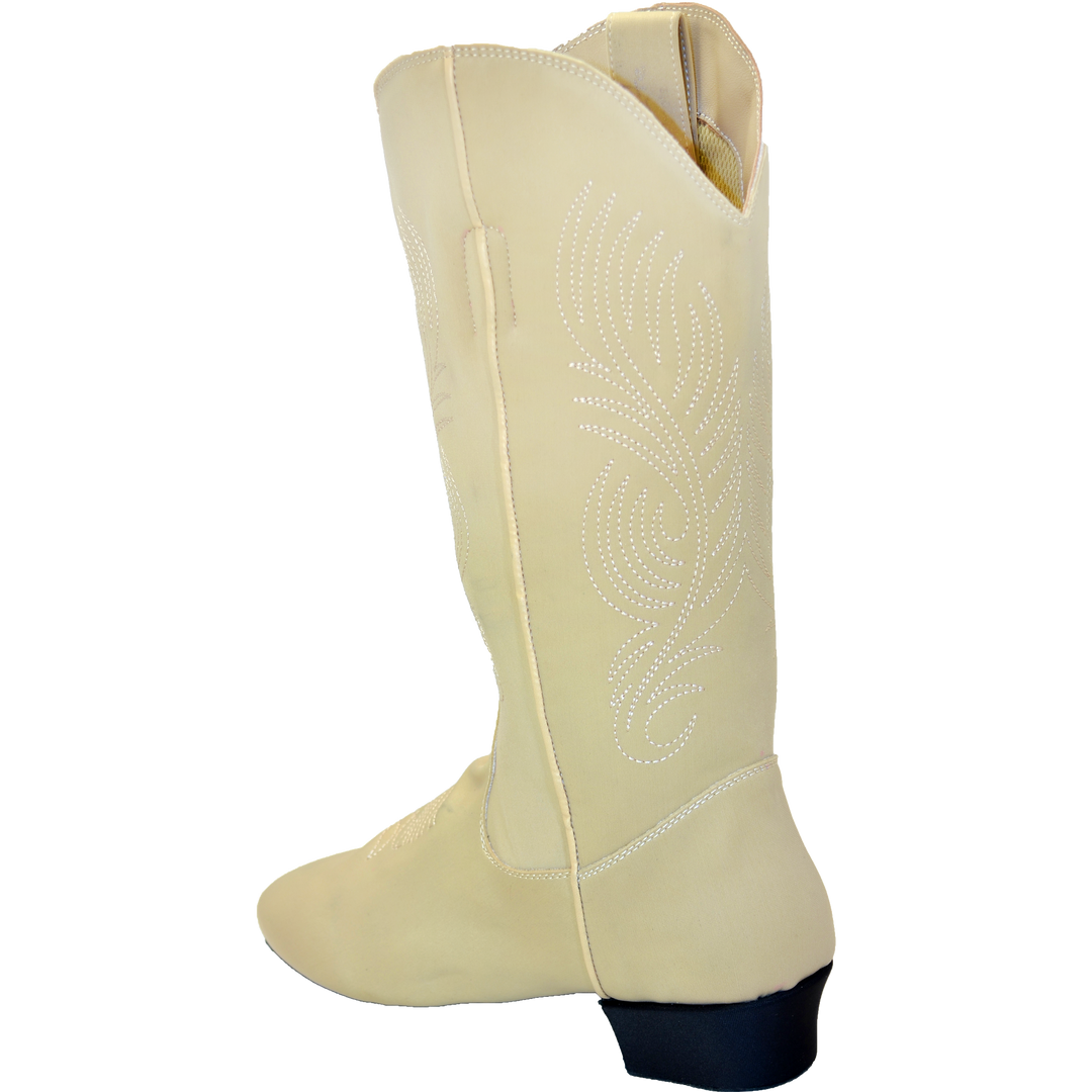 Ultimate - Womens Country Boot - Skintone Lycra - Black Heel