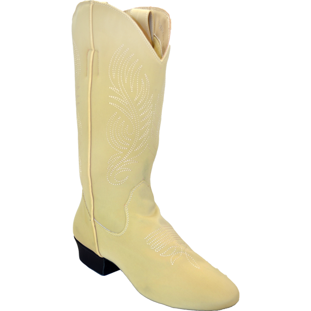 Ultimate - Womens Country Boot - Skintone Lycra - Black Heel