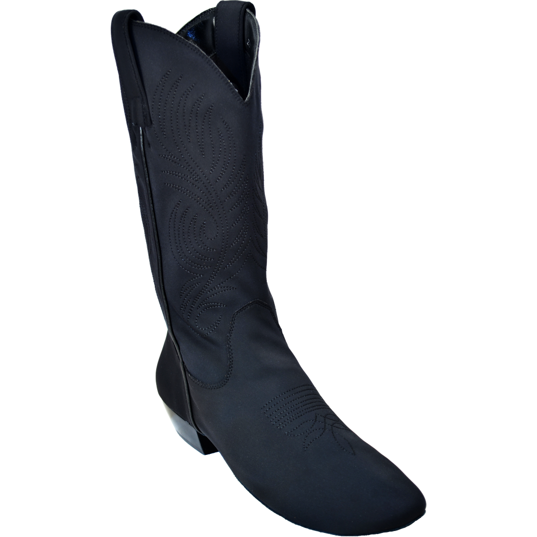 Ultimate - Mens Country Boot - Black Lycra - NO Zipper