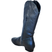 Ultimate - Womens Kissing Zipper Country Boot - Black Leather