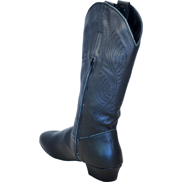 Ultimate - Womens Kissing Zipper Country Boot - Black Leather