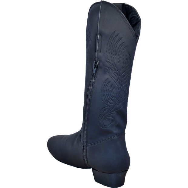 Ultimate - Bota Country Mujer - Lycra Negra - Cremallera