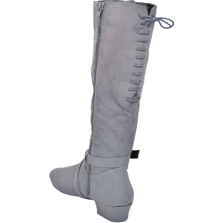 Ultimate Fashion Boot - Tall Lacey - Grey Microsuede