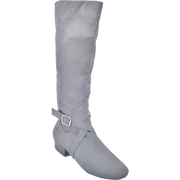 Ultimate Fashion Boot - Tall Lacey - Grey Microsuede