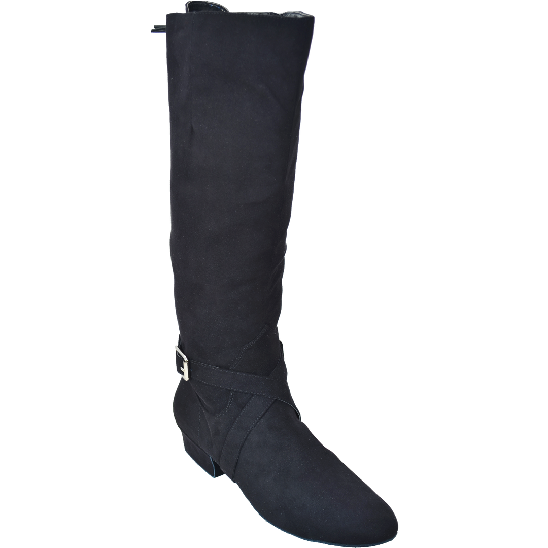 Ultimate Fashion Boot - Tall Lacey - Black Microsuede