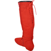 Bota Ultimate Fashion - Tall Lacey - Microgamuza roja